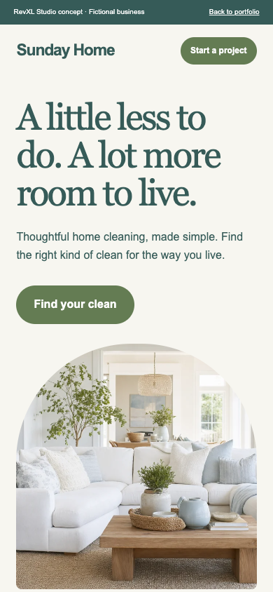 Cleaning concept on a phone
